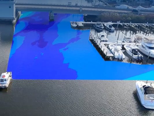 map overlay on water depth